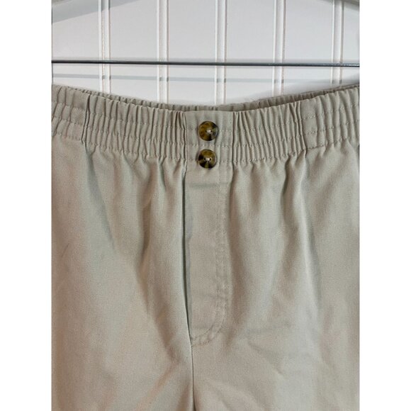 Womens Bollie Brooks Beige Elastic Waist Pants Size 12P Cotton/Polyester - Picture 8 of 13